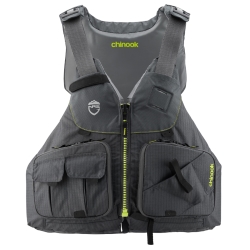 NRS Chinook Fishing Sit On Top Kayak PFD in Charcoal Grey