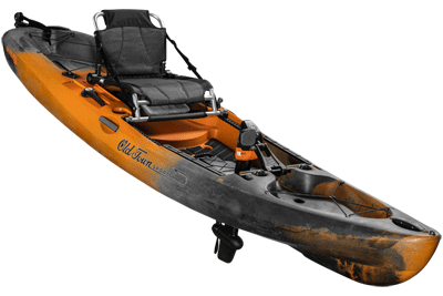 Old Town Sportsman Salty PDL 120 Pedal Drive Kayak in Ember