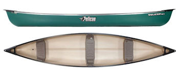 Pelican 15.5 Open Canadian Canoe 3 seater perfect for family paddling