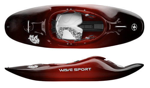 The Wavepsort Fuse the ideal river running play boat from Bournemouth Canoes